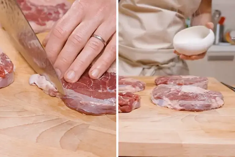 Trimming the shanks.