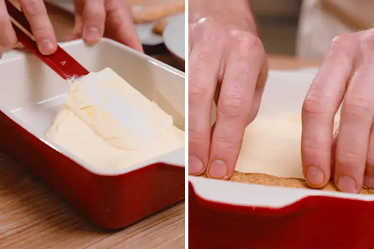 Building the tiramisù.