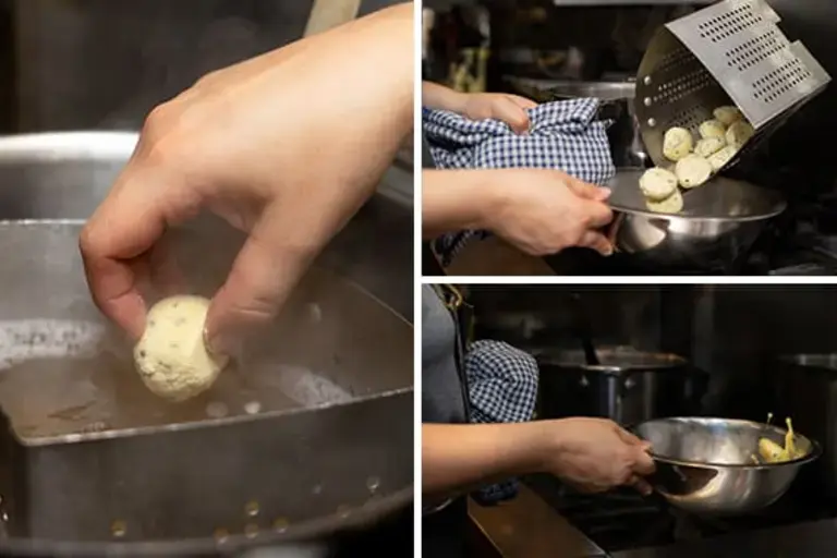 Cooking gnudi Courtesy of Sarah Farmer 
