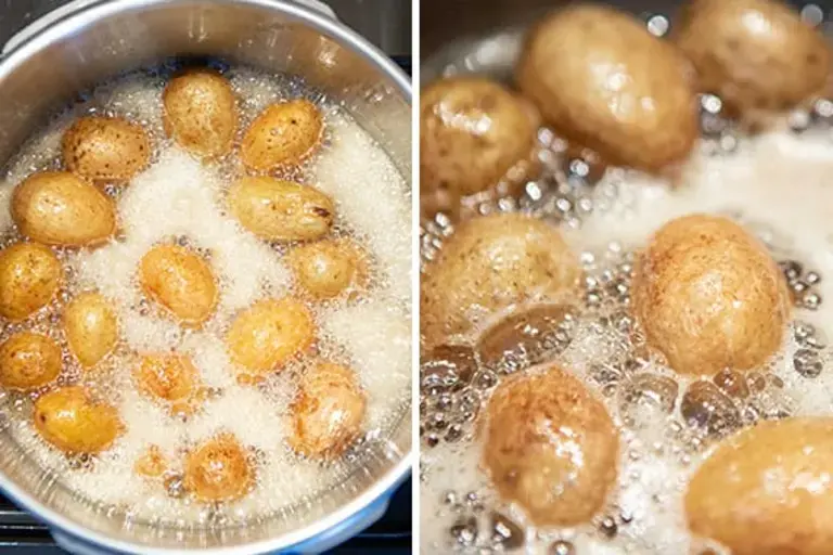 boiling potatoes Courtesy of Nicole Bozzao 