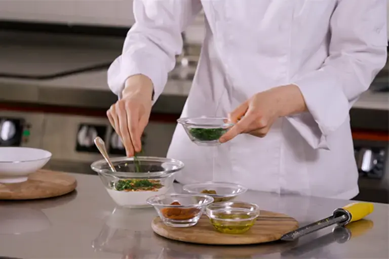 Yoghurt sauce in a bowl