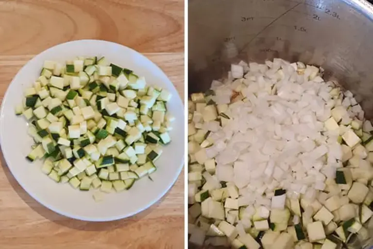 courgette and onion diced Courtesy of Chef Nicolas Fagundes Galindo