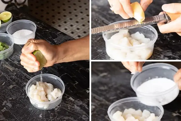 marinate scallop lime ginger salt