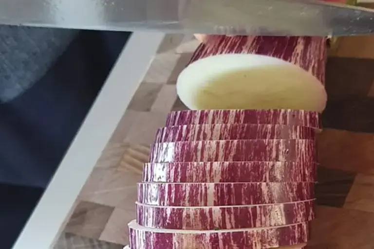 Sliced eggplant Courtesy of Chef Marcus Gericke