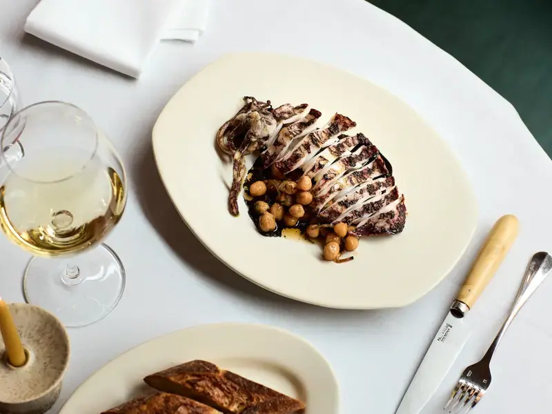 Calamari at Côte Basque in Melbourne.