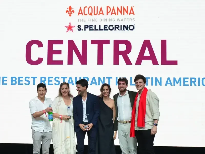 Central team on stage at LATAM 50 Best ceremony