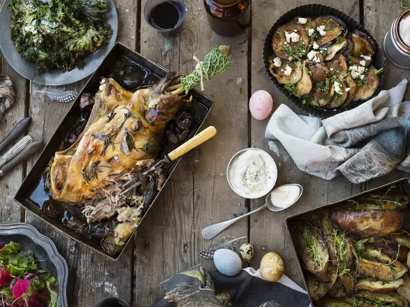 A selection of traditional Italian Easter dishes.