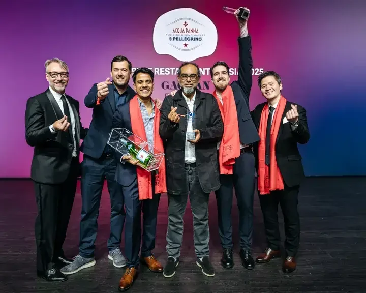 Chef Gaggan Anand and team at Asia's 50 Best Restaurants 2025.