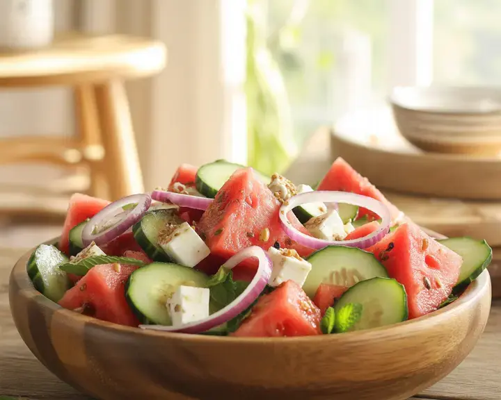watermelon feta salad - Fine Dining Lovers