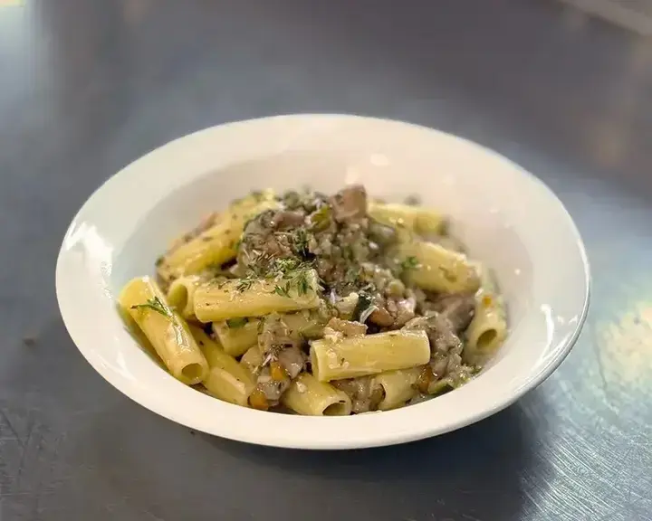 Tortiglioni with Farmyard Ragù by Paolo Griffa.