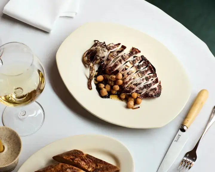 Calamari at Côte Basque in Melbourne.