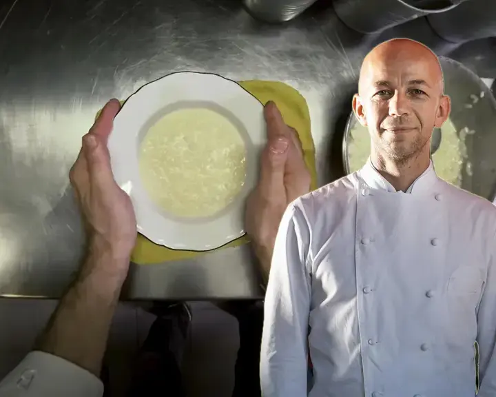 Riccardo Camanini and his creamy parmesan risotto